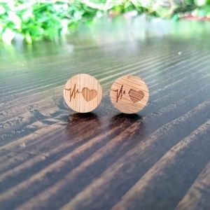 Etched Wooden Earrings